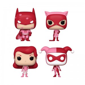 DC Comics Funko POP DC Comics + Pocket Pop! Batman the Animated Series Valentines 4-Pack | UAE855748