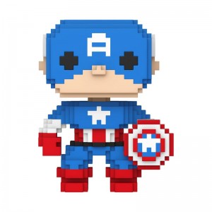 DC Comics Funko POP Marvel + Pop! 8-Bit Captain America | UAE855774