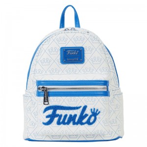 Funko Gear Funko POP Funko + Funko Logo White Mini Backpack | UAE852818