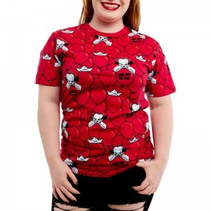Horror Funko POP IT + It Pennywise Red Balloon Unisex Tee | UAE856816