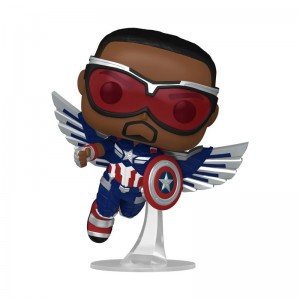 Marvel Funko POP Marvel + Pop! Captain America (Sam Wilson) (Flying) | UAE857116