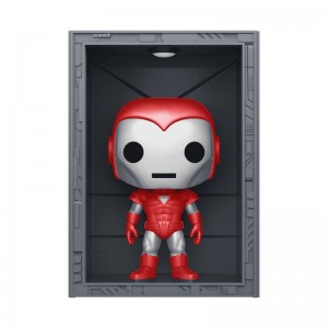 Marvel Funko POP Marvel + Pop! Deluxe Hall of Armor: Iron Man Model 8 Silver Centurion (Metallic) | UAE856979