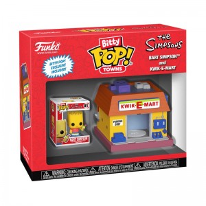 Mini Figures Funko POP The Simpsons + Bitty Pop! Towns Bart Simpson and Kwik-E-Mart | UAE852886