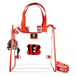 NFL Funko POP NFL + NFL Cincinnati Bengals Clear Convertible Backpack & Tote Stadium Bag | UAE857402