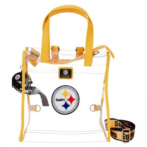 NFL Funko POP NFL + NFL Pittsburgh Steelers Clear Convertible Backpack & Tote Stadium Bag | UAE857389
