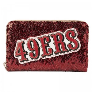 NFL Funko POP NFL + NFL San Francisco 49ers Sequin Zip Around Wallet | UAE857450