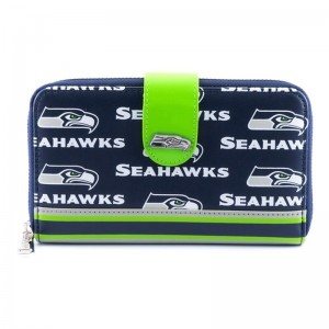 NFL Funko POP NFL + NFL Seattle Seahawks Logo Zip Around Wallet | UAE857452