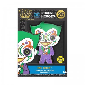 Pins Funko POP DC Comics + Pop! Pin The Joker (Dia De Los DC) (Glow) | UAE853028