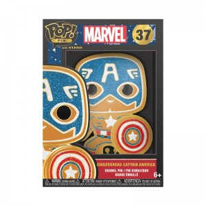 Pins Funko POP Marvel + Pop! Pin Gingerbread Captain America | UAE853013