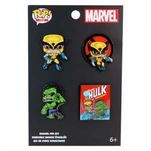 Pins Funko POP Marvel + Wolverine 50th Anniversary 4-Pack Pin Set | UAE852993