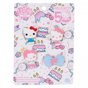Pins Funko POP Sanrio + Hello Kitty in Cake (50th Anniverary) 4-Pack Pin Set | UAE852994