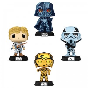 Star Wars Funko POP Star Wars + Pop! Darth Vader / Stormtrooper / C-3PO / Luke Skywalker - 4 Pack | UAE857764